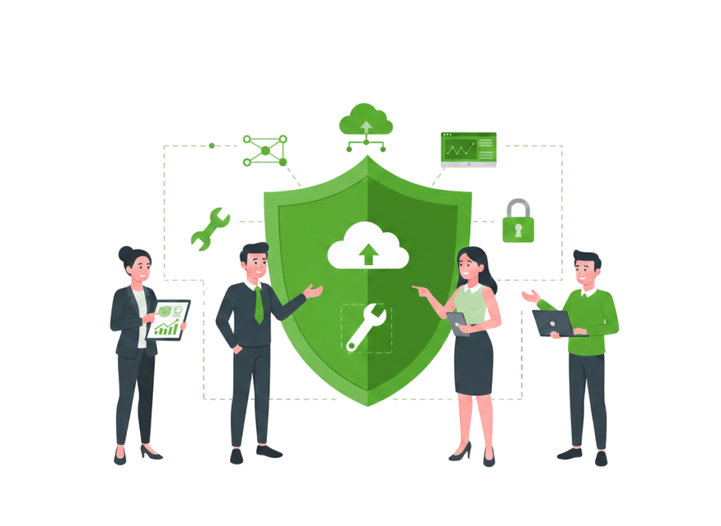 Managed IT services supporting business IT infrastructure