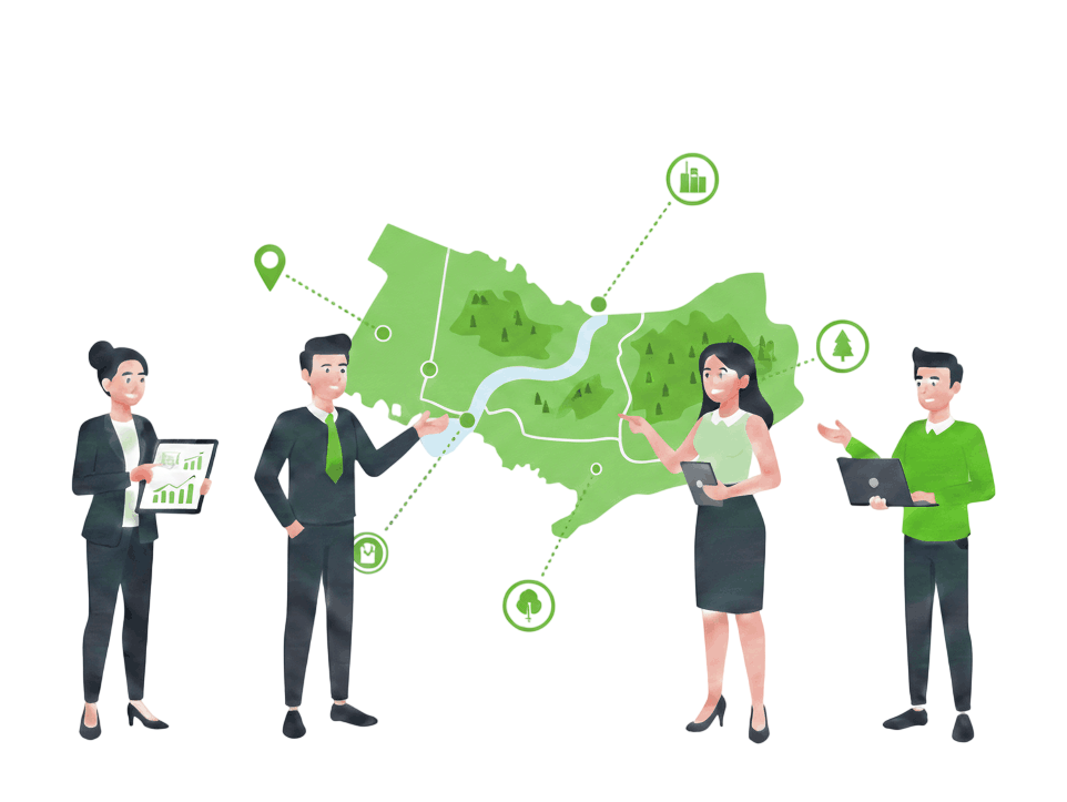 Business teams communicating using unified communications tools